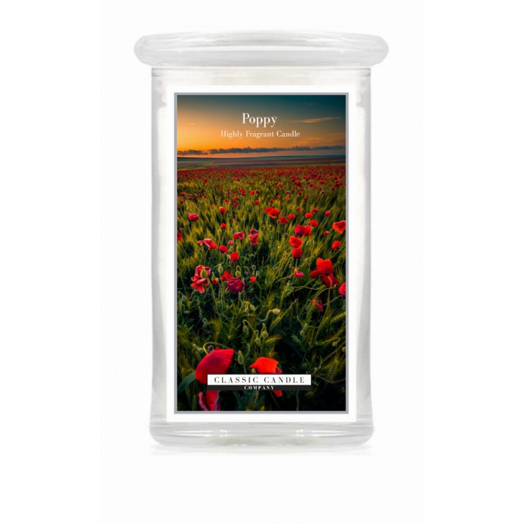 Große Mohn-Klassik-Kerze