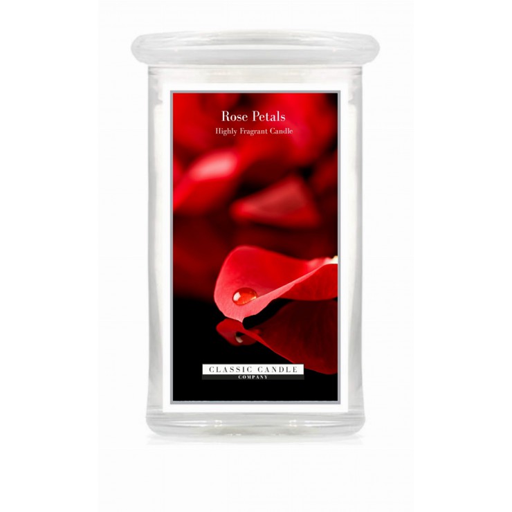 Große Rosenblüten Classic Kerze