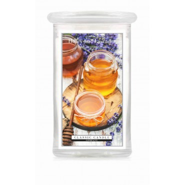 Große Honig & Lavendel Classic Kerze