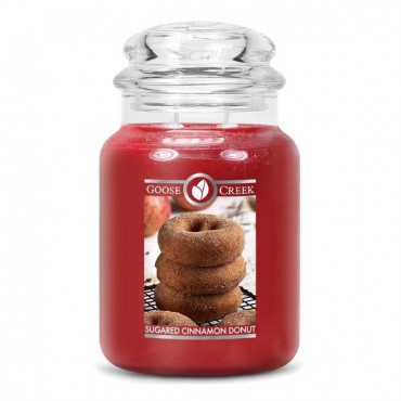 Große Goose Creek Kerze mit gezuckertem Zimt-Donut