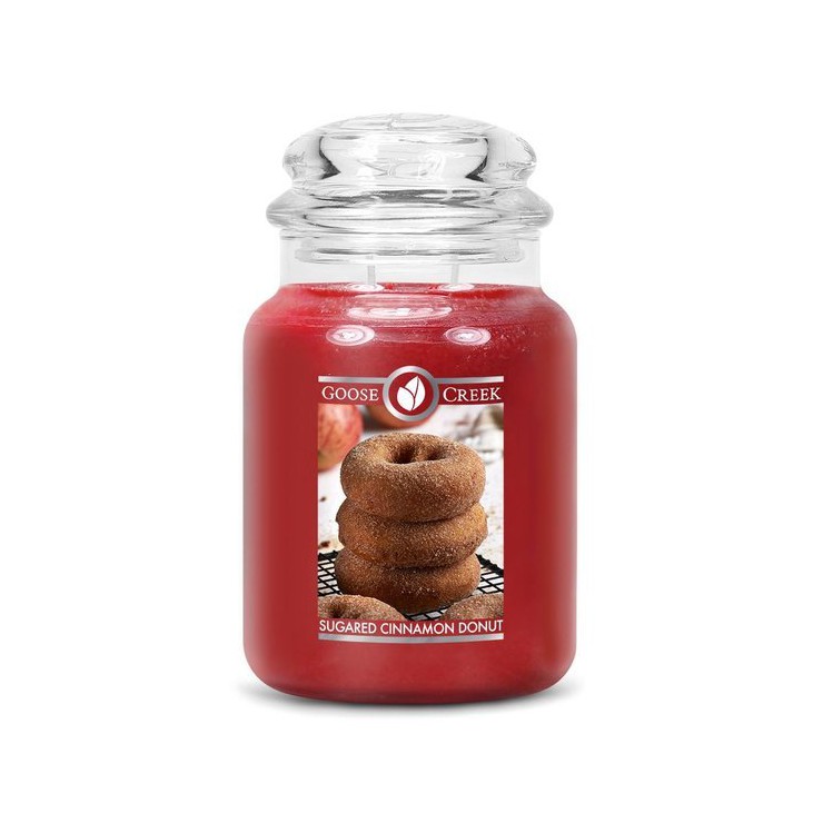 Große Goose Creek Kerze mit gezuckertem Zimt-Donut