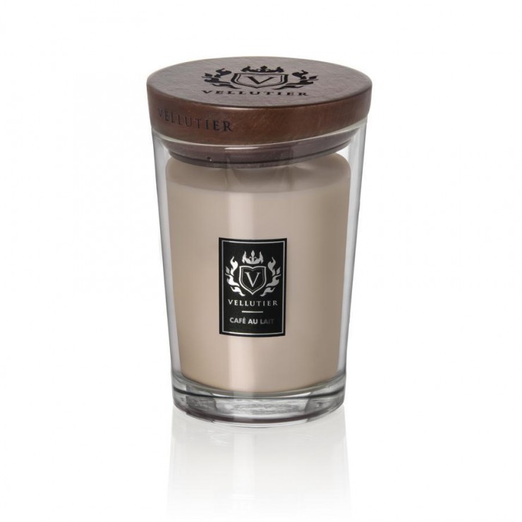 Große Café Au Lait Vellutier Kerze