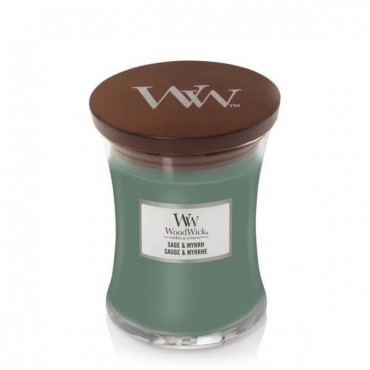 Salbei & Myrrhe Woodwick Kerze mittel