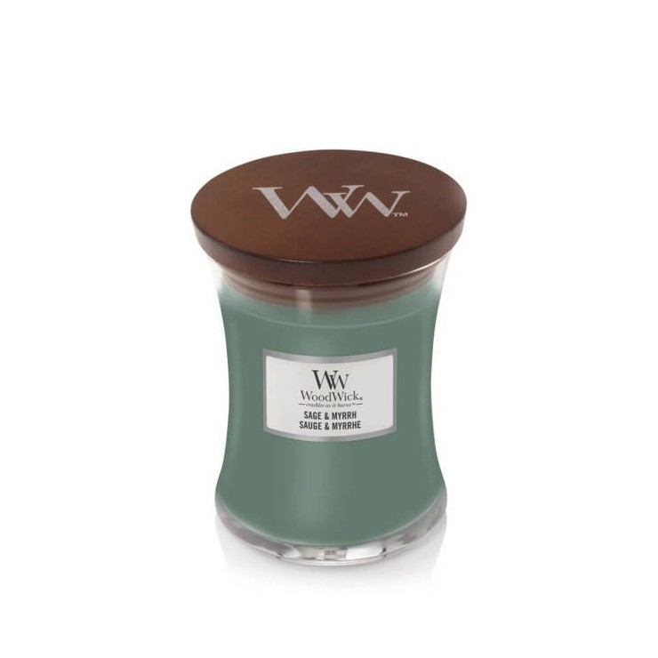 Salbei & Myrrhe Woodwick Kerze mittel