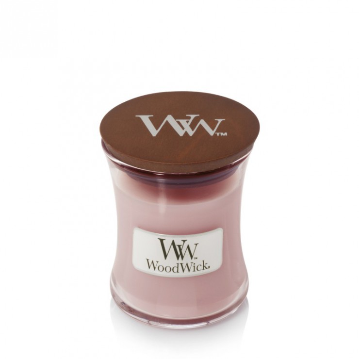 Kleine Rosewood Woodwick Kerze