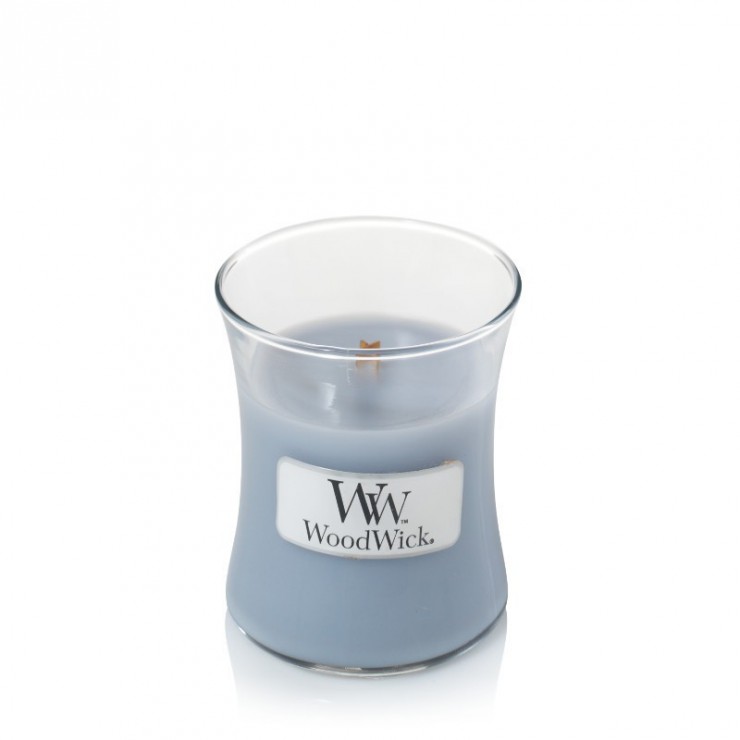 Woodwick Soft Chambray kleine Kerze