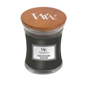 Kleine Woodwick-Kerze mit schwarzem Pfefferkorn