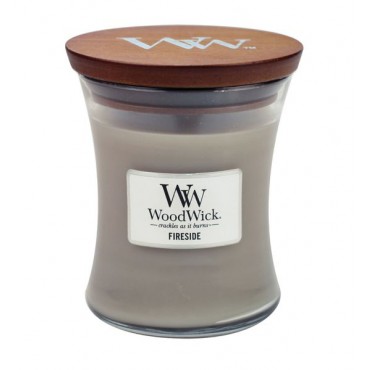Kleine Fireside Woodwick Kerze