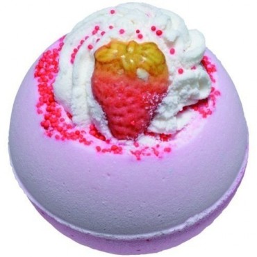 Prickelnde Badekugel Erdbeere - Bomb Cosmetics