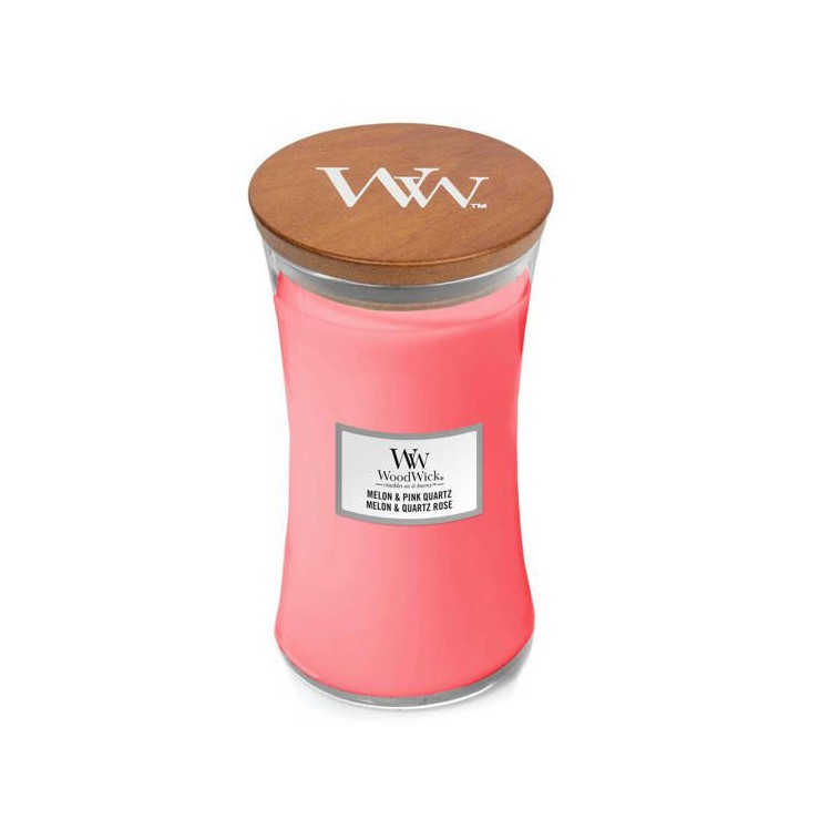 Große Melone & Rosa Quarz WoodWick Kerze