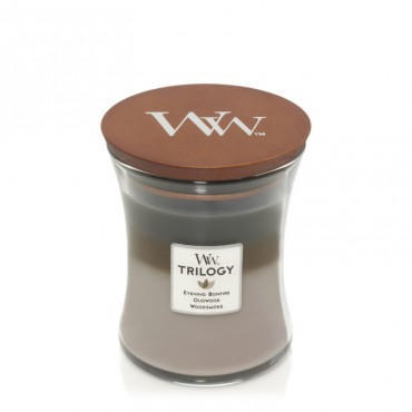 Medium Cozy Cabin Woodwick Kerze
