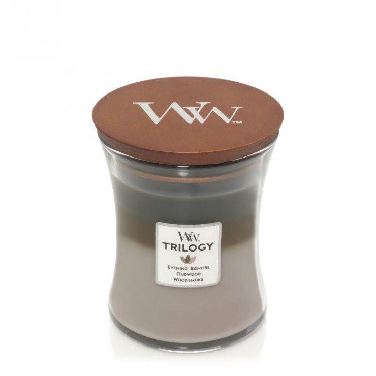Medium Cozy Cabin Woodwick Kerze
