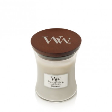 Warm Wool Woodwick mittelgroße Kerze