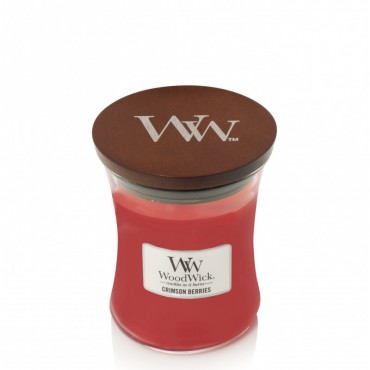 Medium Crimson Berries Woodwick Kerze