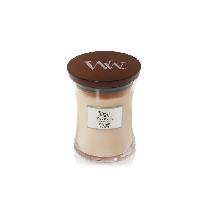 Woodwick White Honey Medium Kerze