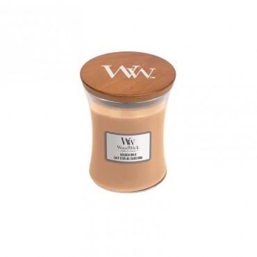 Kleine Golden Milk Woodwick Kerze