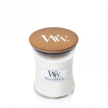 Kleine Leinen Woodwick Kerze