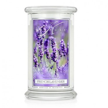 Große französische Lavendel-Kringel-Kerze