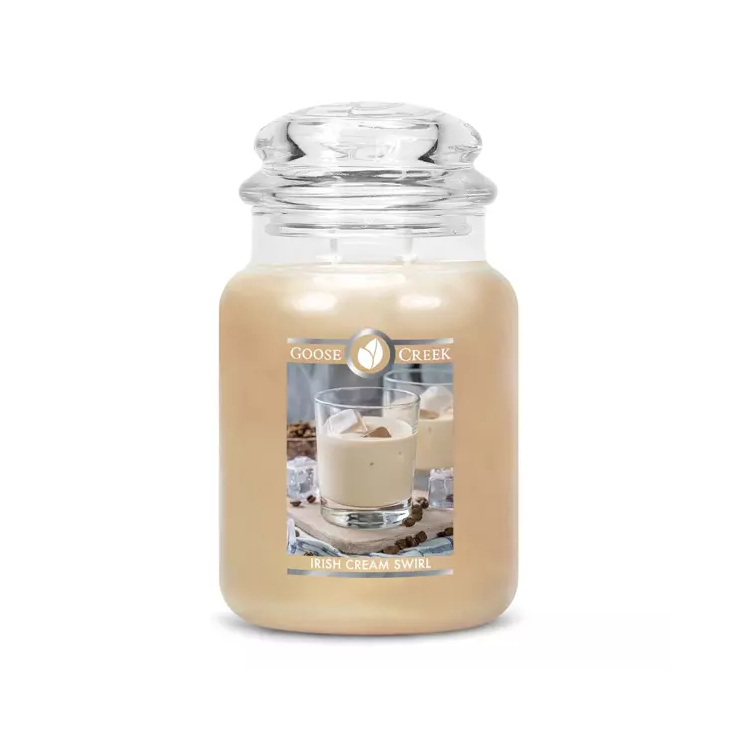 Große Irish Cream Swirl Goose Creek Kerze