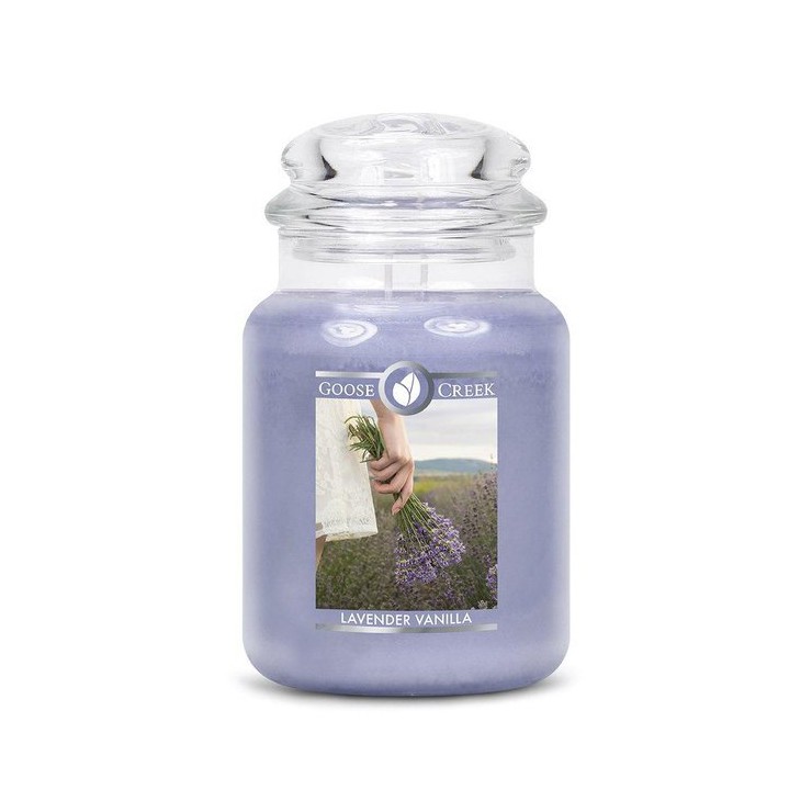 Große Lavendel-Vanille-Goose Creek-Kerze Große Lavendel-Vanille-Goose Creek-Kerze