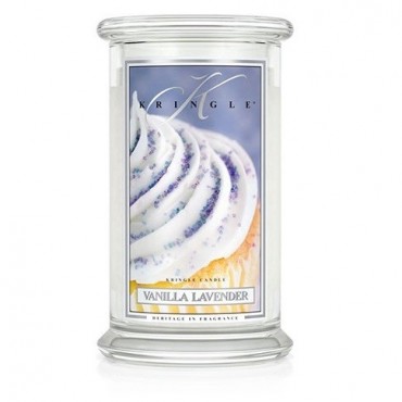 Große Vanille-Lavendel-Kringel-Kerze
