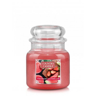 Medium Strawberry Watermelon Country Kerze