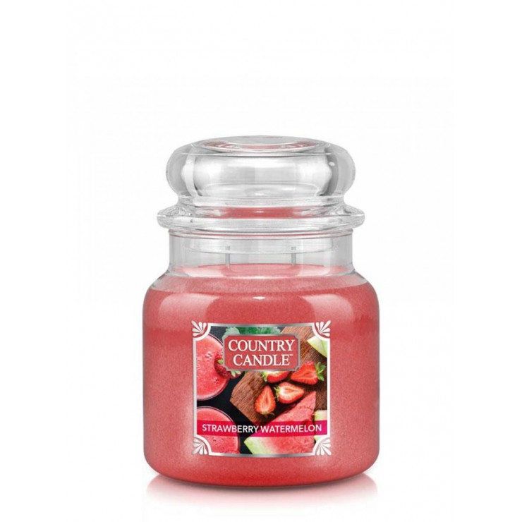 Medium Strawberry Watermelon Country Kerze