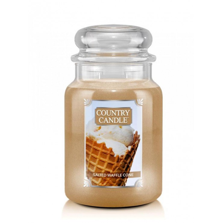 Große gesalzene Waffelkegel Land Kerze