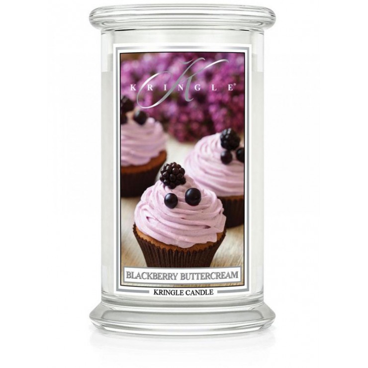 Große Brombeer-Buttercreme-Kringelkerze Große Brombeer-Buttercreme-Kringelkerze