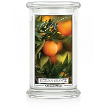 Große sizilianische Orange Kringle Kerze
