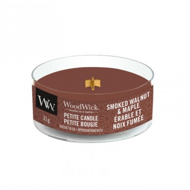 Petite Geräucherte Walnuss & Ahorn WoodWick Kerze