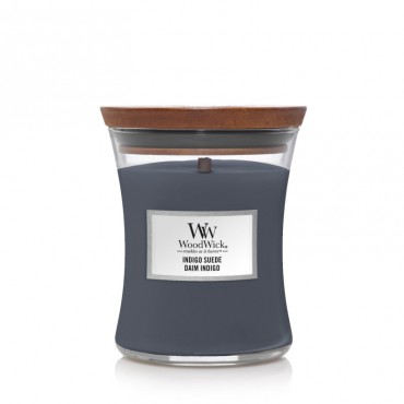 Woodwick Indigo Suede Medium Kerze