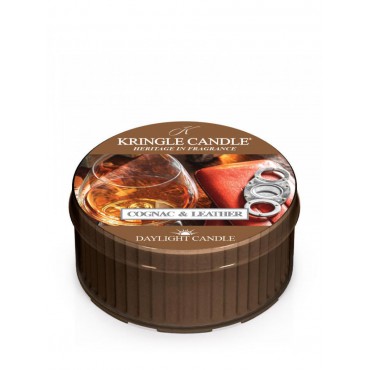 Daylight Cognac & Leder Kringle Kerze