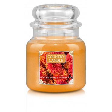 Country Candle Golden Mums & Honeycrisp mittelgroße Kerze