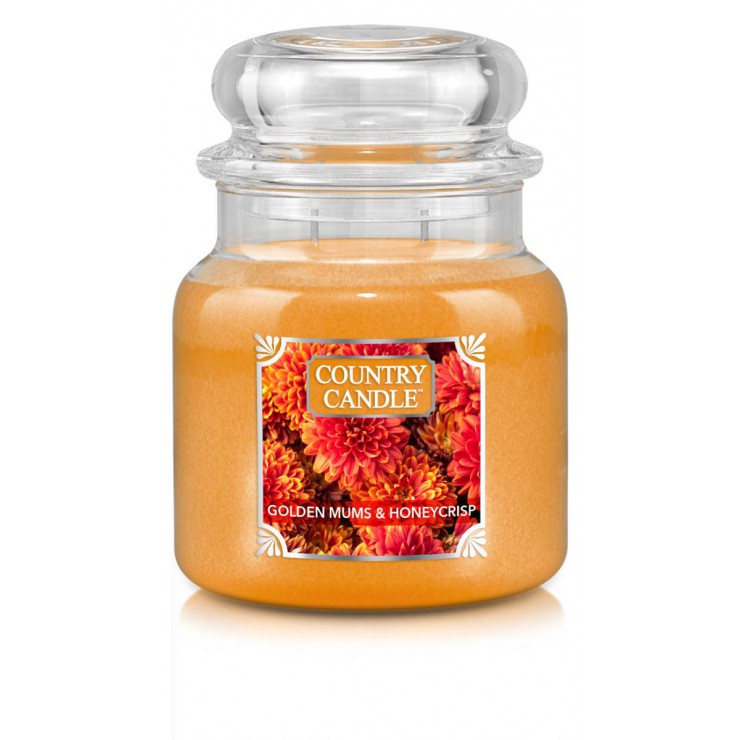 Country Candle Golden Mums & Honeycrisp mittelgroße Kerze