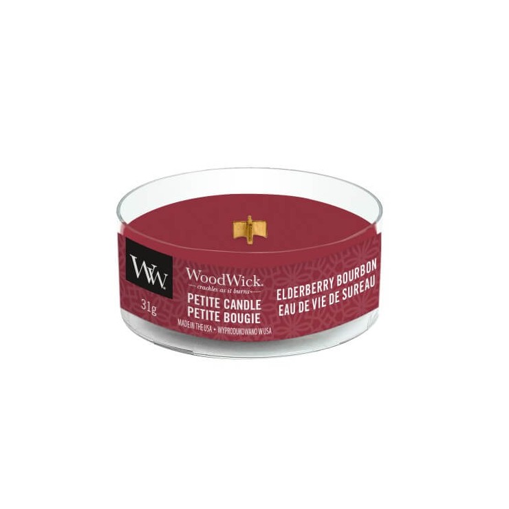 WoodWick Petite Elderberry Bourbon Kerze