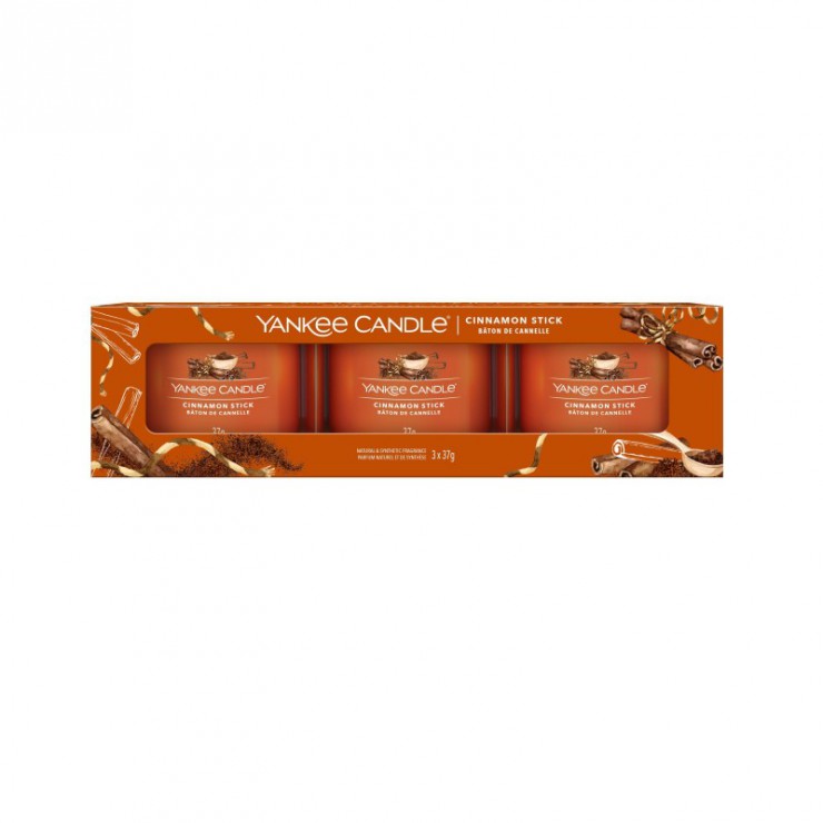 Mini 3er Pack Zimtstange Kerze Yankee Candle