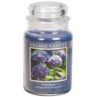 Große Hydrangea Village Kerze
