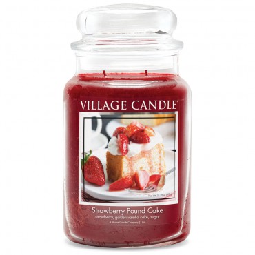 Große Strawberry Pound Cake Village Kerze