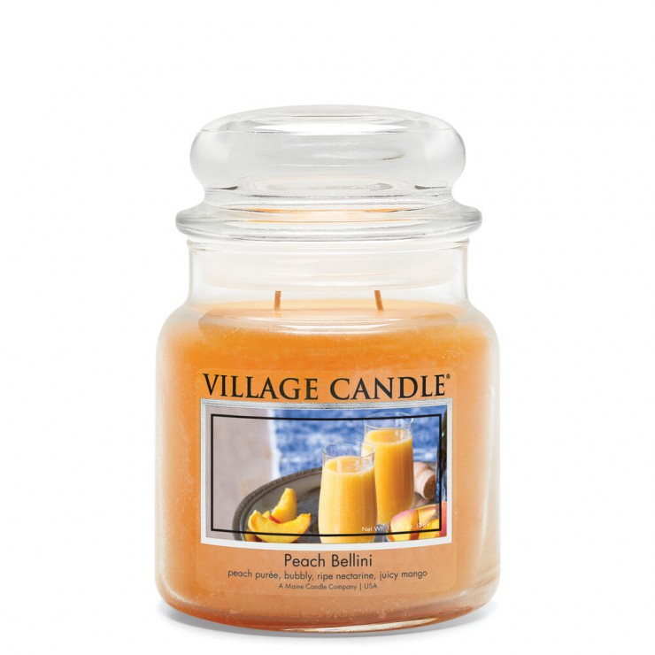 Medium Pfirsich Bellini Village Kerze