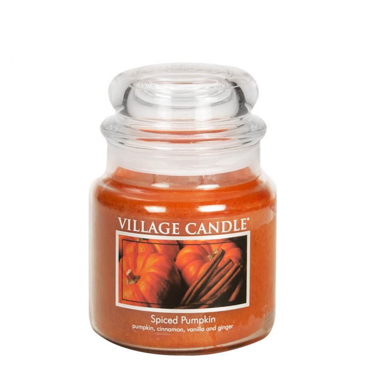 Medium Spiced Pumpkin Village Kerze