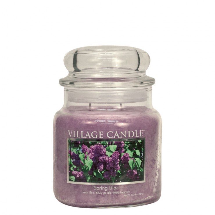 Medium Spring Lilac Village Kerze