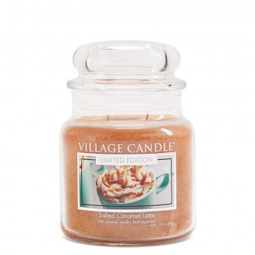 Medium Salted Caramel Latte Village Kerze