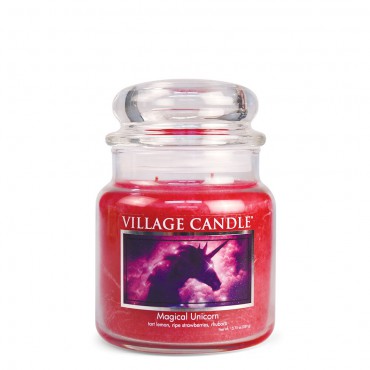 Medium Magical Unicorn Village Kerze