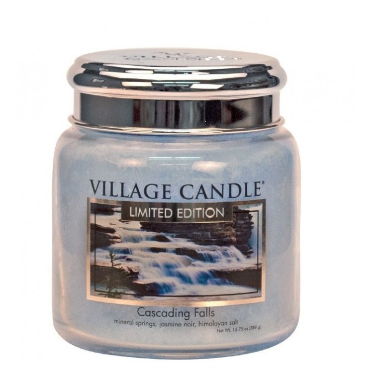 Medium Cascading Falls Village Kerze