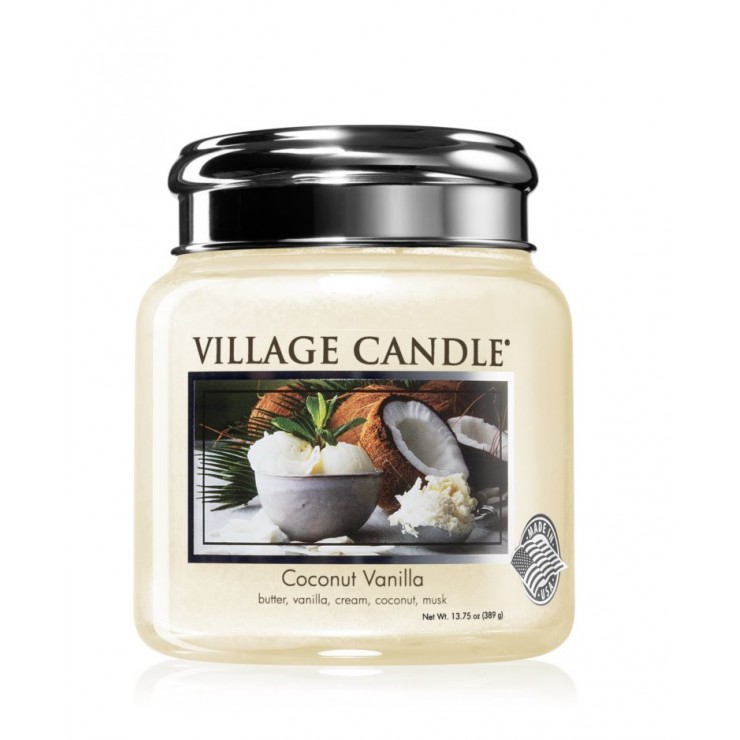 Medium Kokosnuss Vanille Village Kerze Medium Kokosnuss Vanille Village Kerze