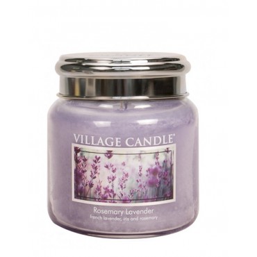 Medium Rosmarin Lavendel Village Kerze