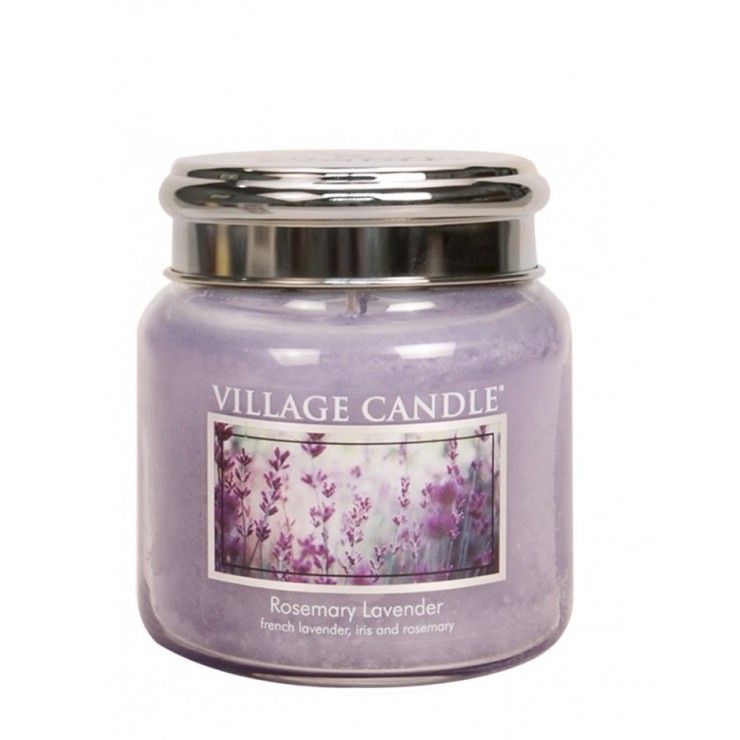 Medium Rosmarin Lavendel Village Kerze