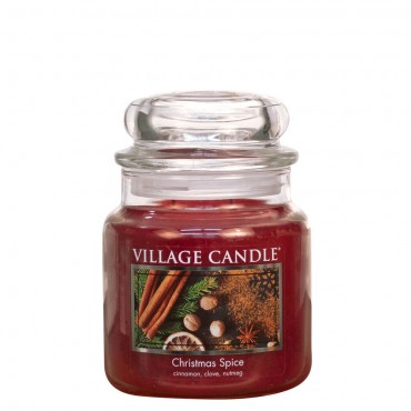 Medium Weihnachtsgewürz Dorf Kerze