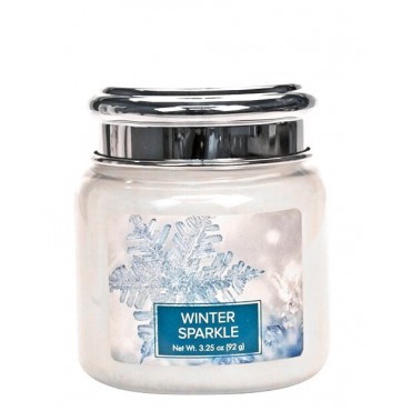 Kleine Winter Sparkle Village Kerze